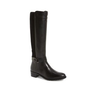 Aquatalia Olita Weatherproof Riding Boot in Black.